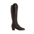 Fairfax & Favor Heeled Sporting Fit Regina Suede Boots - Chocolate - William Powell