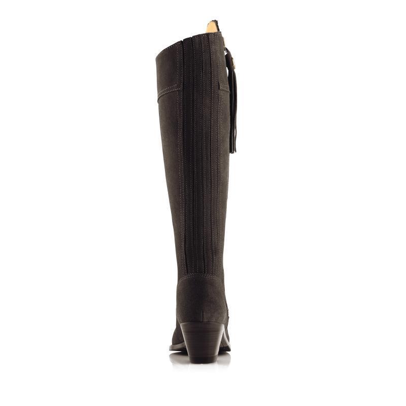 Fairfax & Favor Heeled Sporting Fit Regina Suede Boots - Chocolate - William Powell