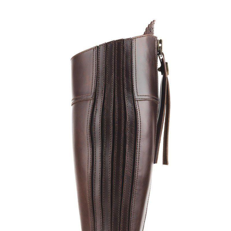 Fairfax & Favor Regina Leather Boots - Mahogany - William Powell