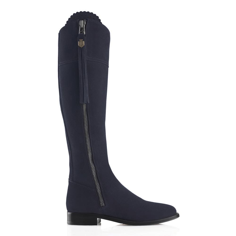 Fairfax & Favor Regina Suede Boot - Navy - William Powell