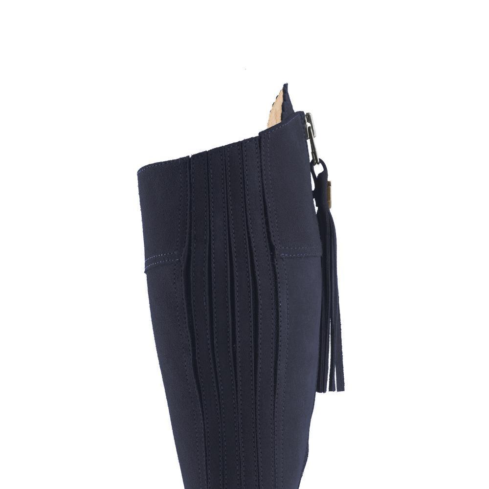 Fairfax & Favor Regina Suede Boot - Navy - William Powell