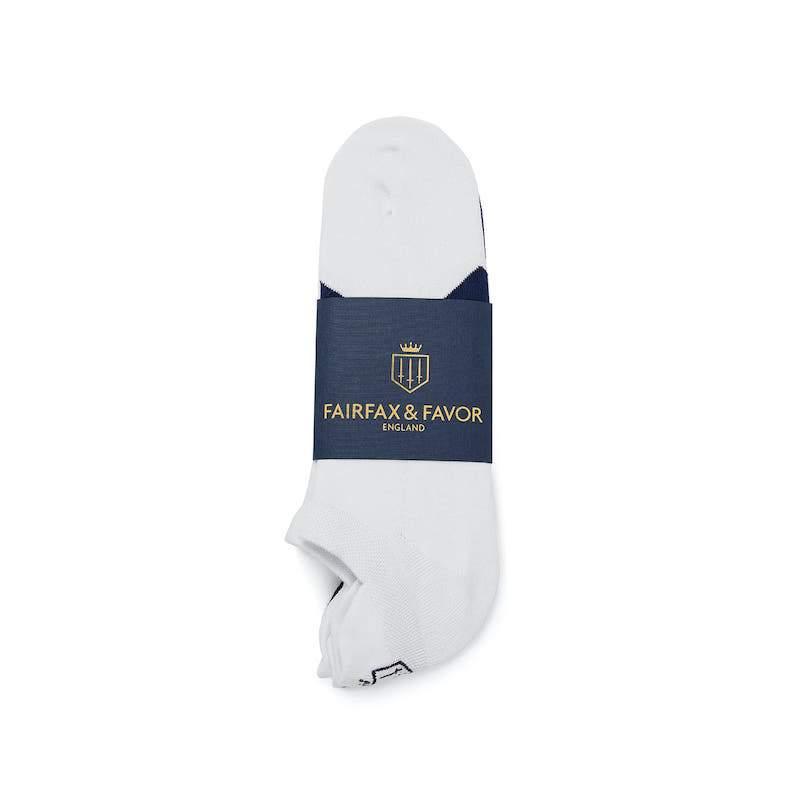 Fairfax & Favor Signature Ladies Trainer Socks (3 Pairs) - White/Navy - William Powell