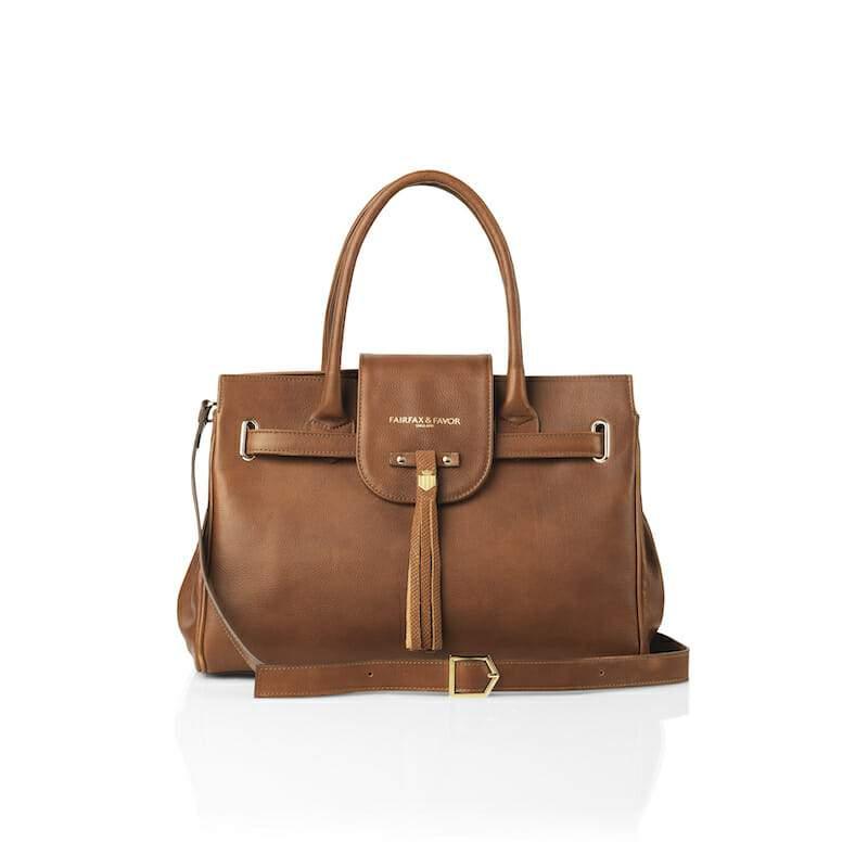 Fairfax & Favor Windsor Leather Pomovero Handbag - Tan - William Powell