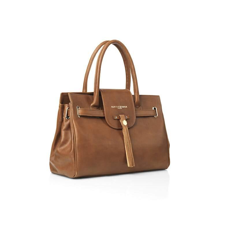 Fairfax & Favor Windsor Leather Pomovero Handbag - Tan - William Powell