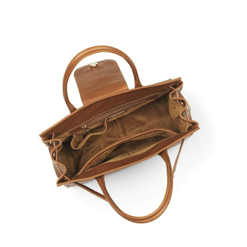 Fairfax & Favor Windsor Leather Pomovero Handbag - Tan - William Powell