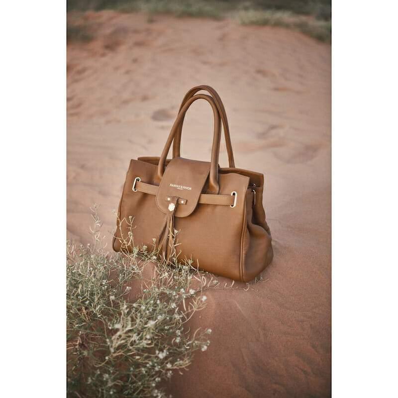 Fairfax & Favor Windsor Leather Pomovero Handbag - Tan - William Powell