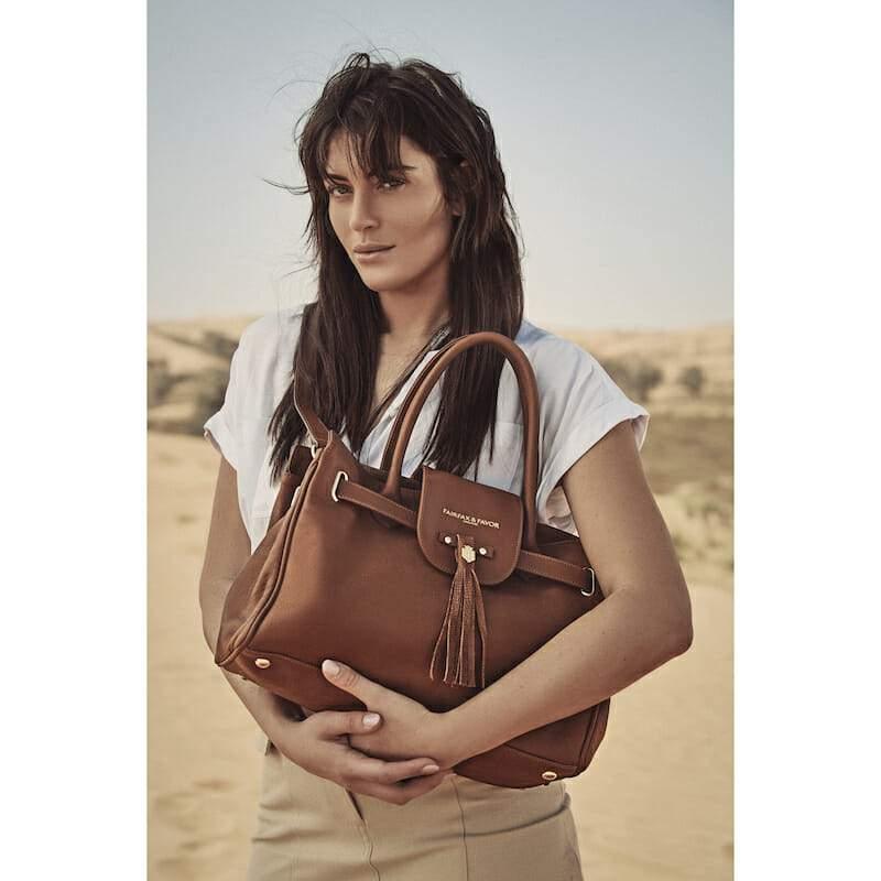 Fairfax & Favor Windsor Leather Pomovero Handbag - Tan - William Powell