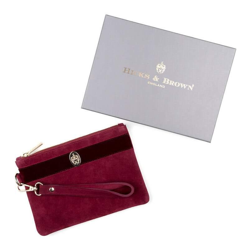 Hicks & Brown Chelsworth Clutch Bag - Maroon - William Powell