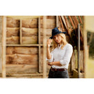 Hicks & Brown Chelsworth Coque & Pheasant Fedora - Navy - William Powell