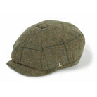 Hicks & Brown Felsham Bakerboy Tweed Cap - Green - William Powell