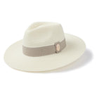 Hicks & Brown Hemley Wide Brimmed Summer Fedora - Cream - William Powell