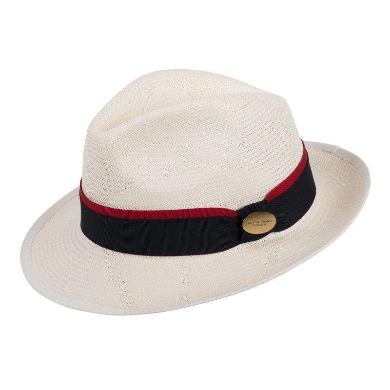 Hicks & Brown Holkham Panama Hat - Navy/Red - William Powell
