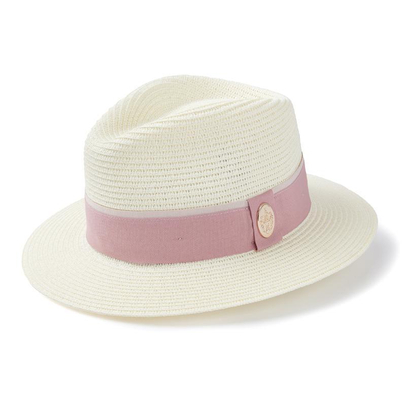 Hicks & Brown Orford Summer Fedora - Dusky Pink - William Powell
