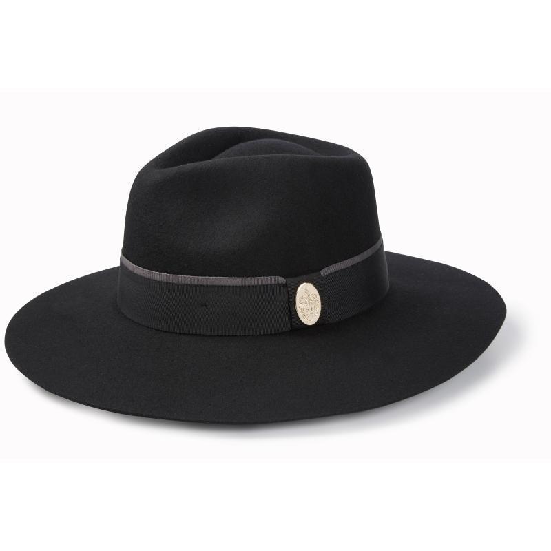 Hicks & Brown Oxley Wide Brimmed Fedora - Black - William Powell