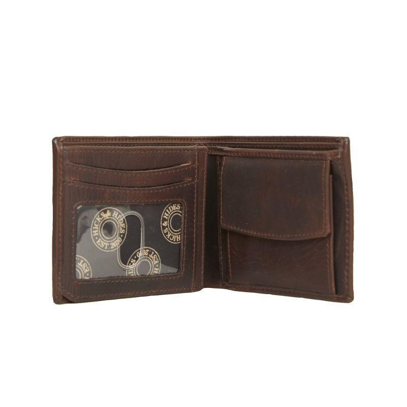 Hicks & Hides 12 Bore Mens Wallet (9.5cm x 12.5cm) - Brown - William Powell