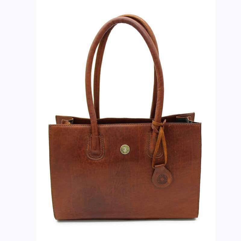 Hicks & Hides Chedworth Cartridge Ladies Handbag - Cognac - William Powell