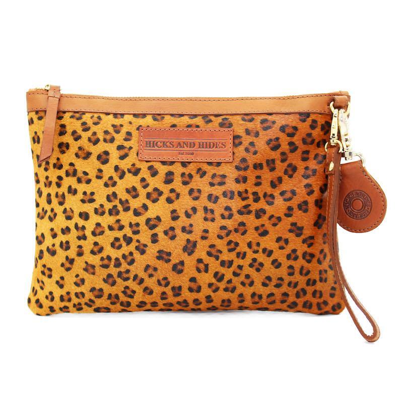 Hicks & Hides Leopard Ladies Clutch Bag - William Powell