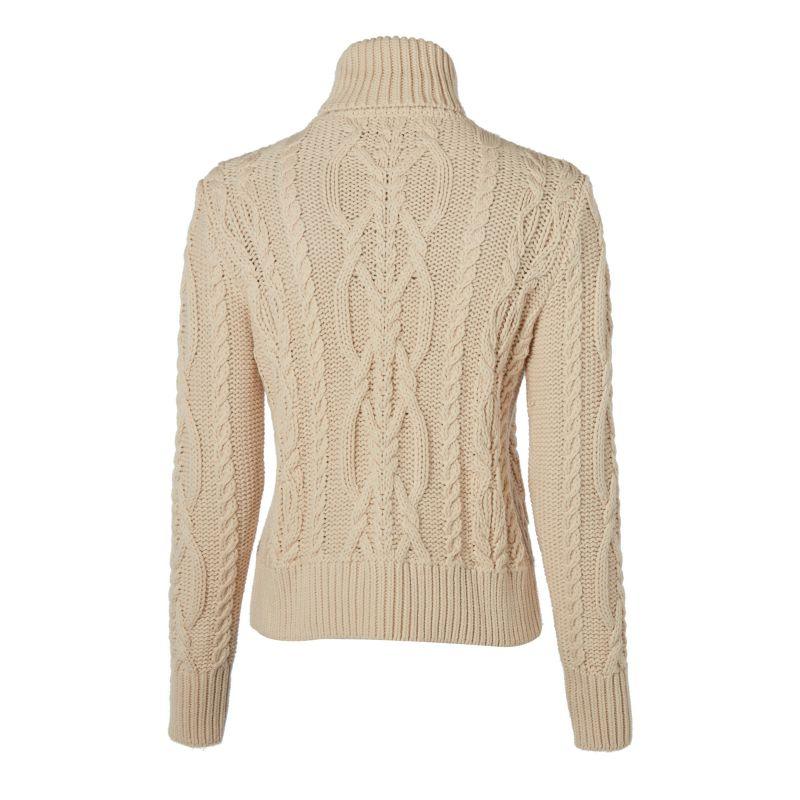 Holland Cooper Belgravia Cable Ladies Roll Neck Knit - Oatmeal - William Powell