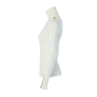 Holland Cooper Buttoned Roll Neck Ladies Knit - Cream - William Powell
