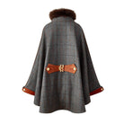 Holland Cooper Chiltern Ladies Cape - Mid Blue Check - William Powell