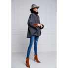 Holland Cooper Chiltern Ladies Cape - Mid Blue Check - William Powell