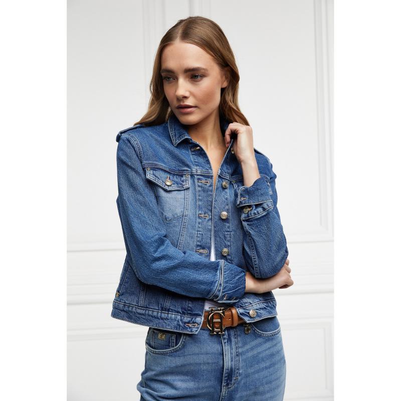 Holland Cooper Iconic Ladies Denim Jacket - Classic Indigo - William Powell