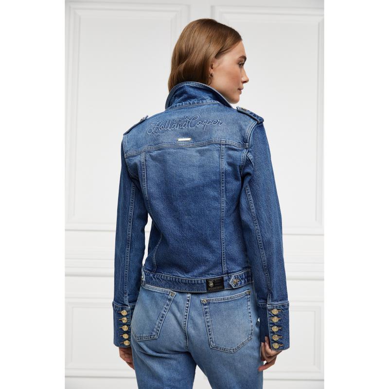 Holland Cooper Iconic Ladies Denim Jacket - Classic Indigo - William Powell