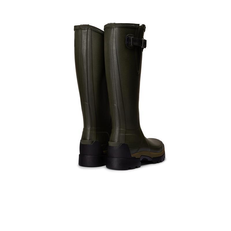 Hunter Balmoral Side Adjustable Neoprene Ladies Wellington Boots - Dark Olive - William Powell