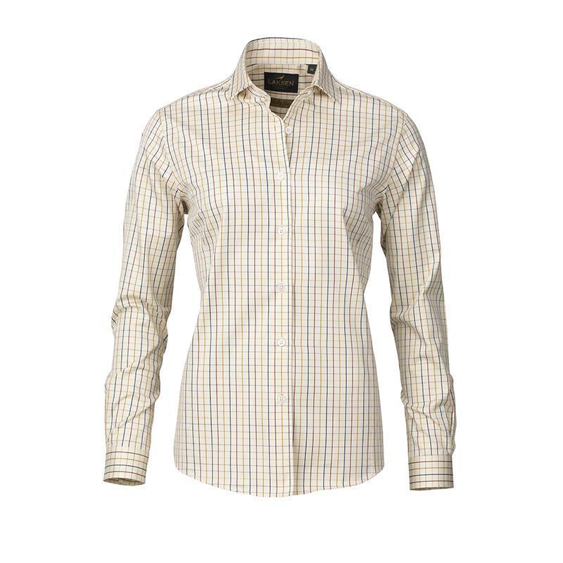 Laksen Ava Ladies Tattersall Shirt - Bordeaux - William Powell
