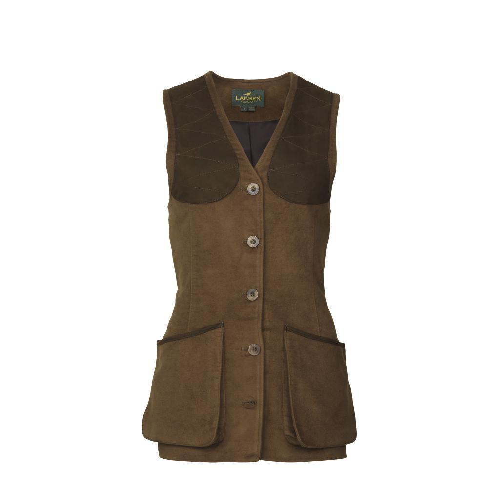 Laksen Belgravia Beauly Ladies Moleskin Shooting Vest - Bronze - William Powell