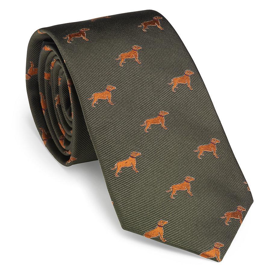 Laksen Dog Mens Tie - Loden - William Powell
