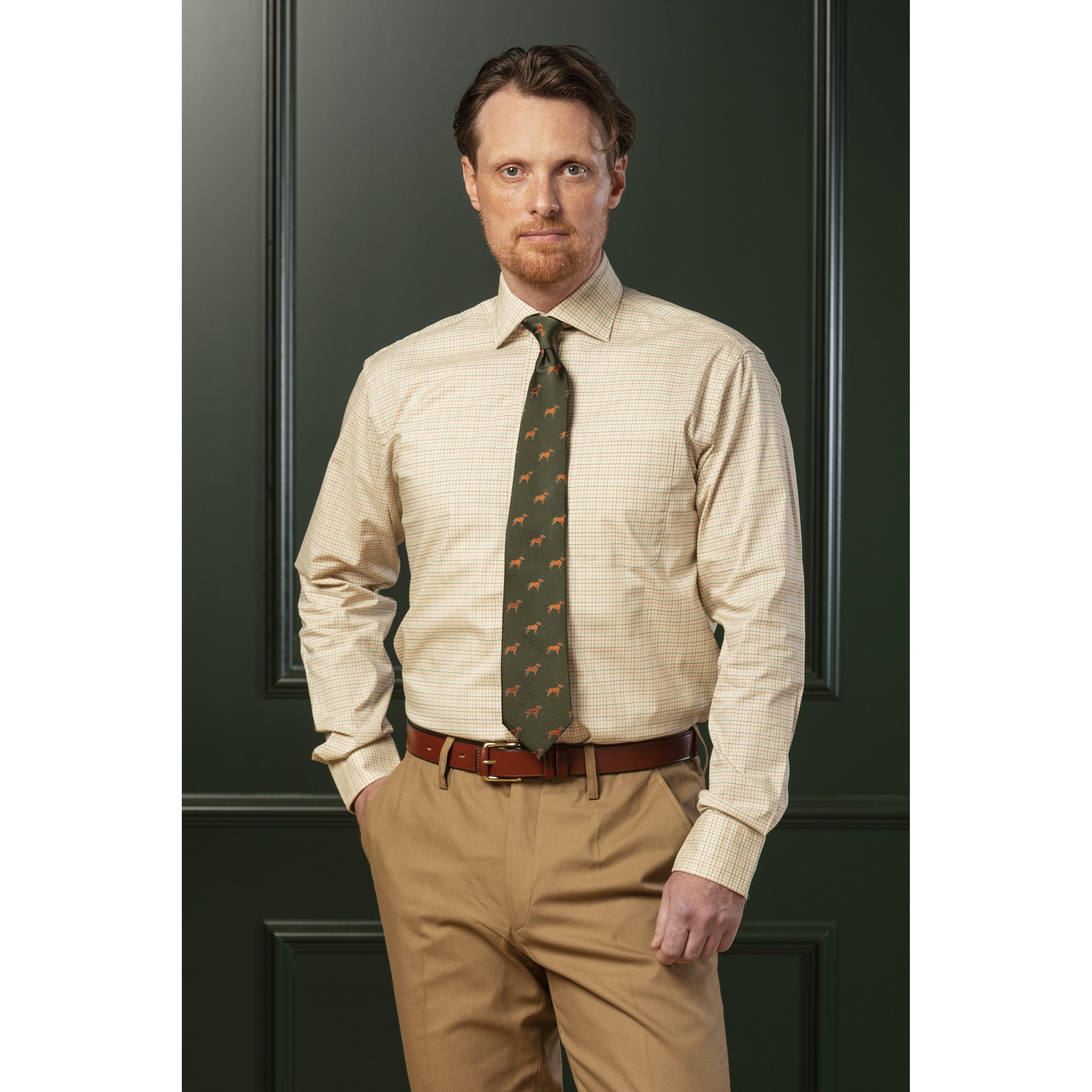 Laksen Dog Mens Tie - Loden - William Powell