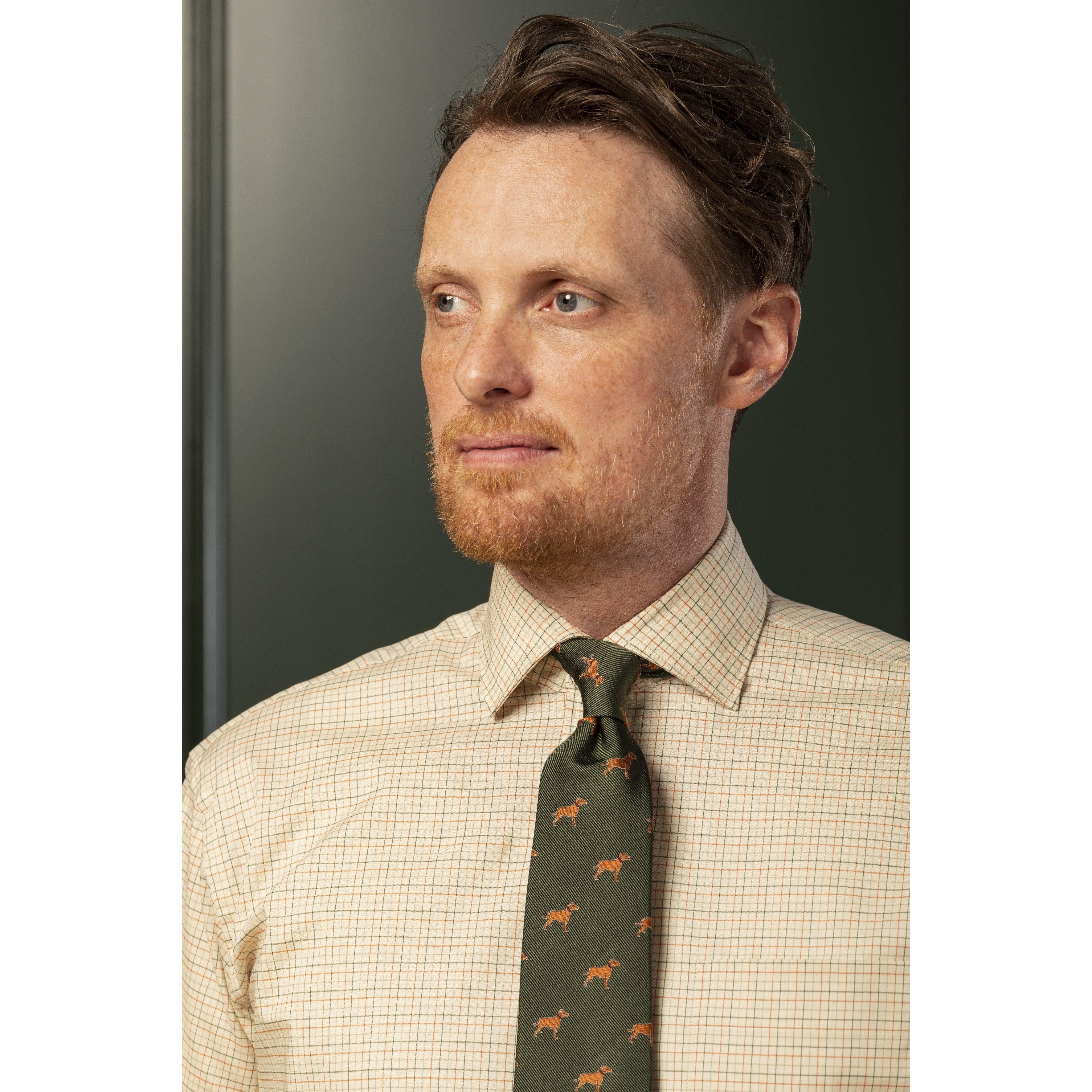 Laksen Dog Mens Tie - Loden - William Powell