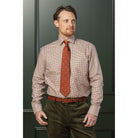 Laksen Duck in Flight Mens Tie - Blood Orange - William Powell