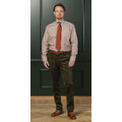 Laksen Duck in Flight Mens Tie - Blood Orange - William Powell