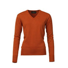 Laksen Essex V-Neck Merino Ladies Jumper - Mandarin - William Powell