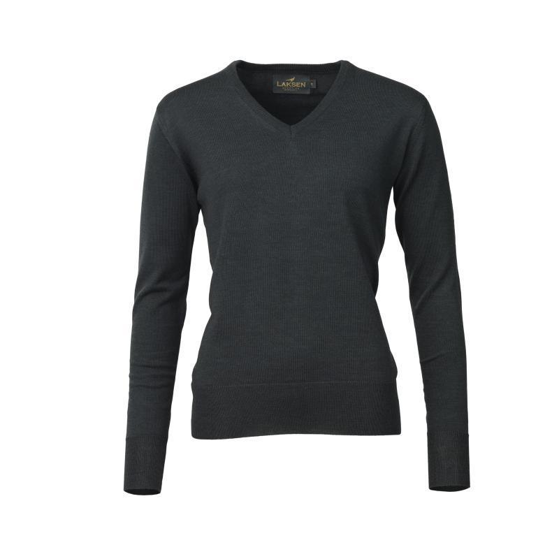 Laksen Essex V-Neck Merino Ladies Jumper - Pine - William Powell