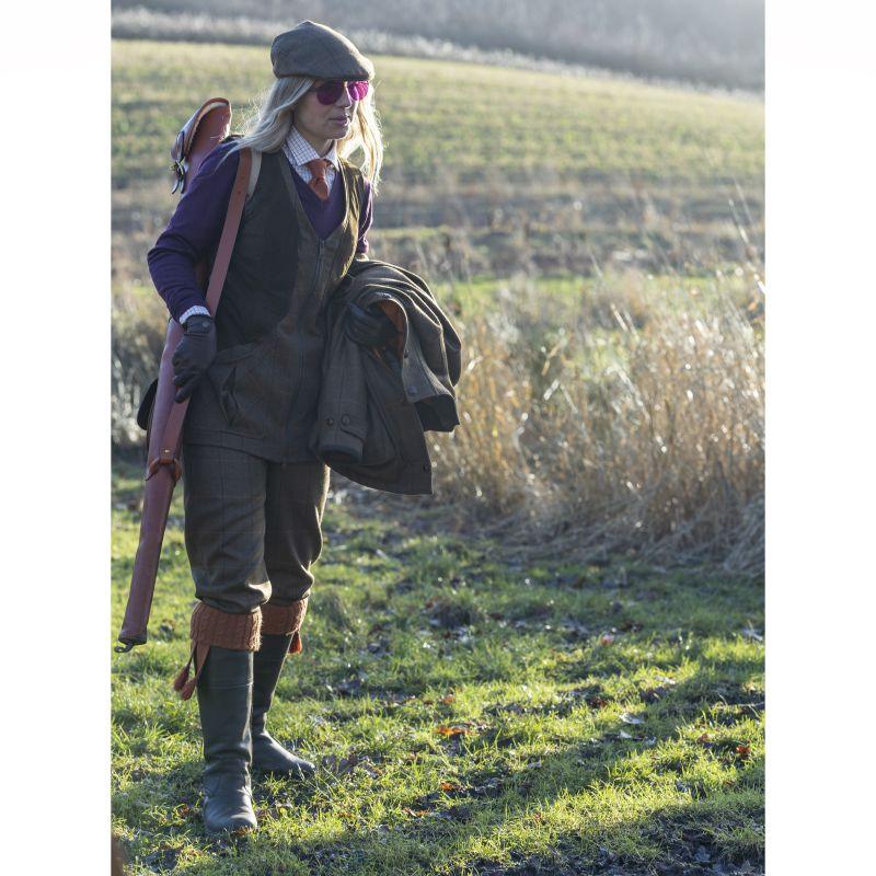 Laksen Fitted Zip Ladies Shooting Vest - Cara Tweed - William Powell
