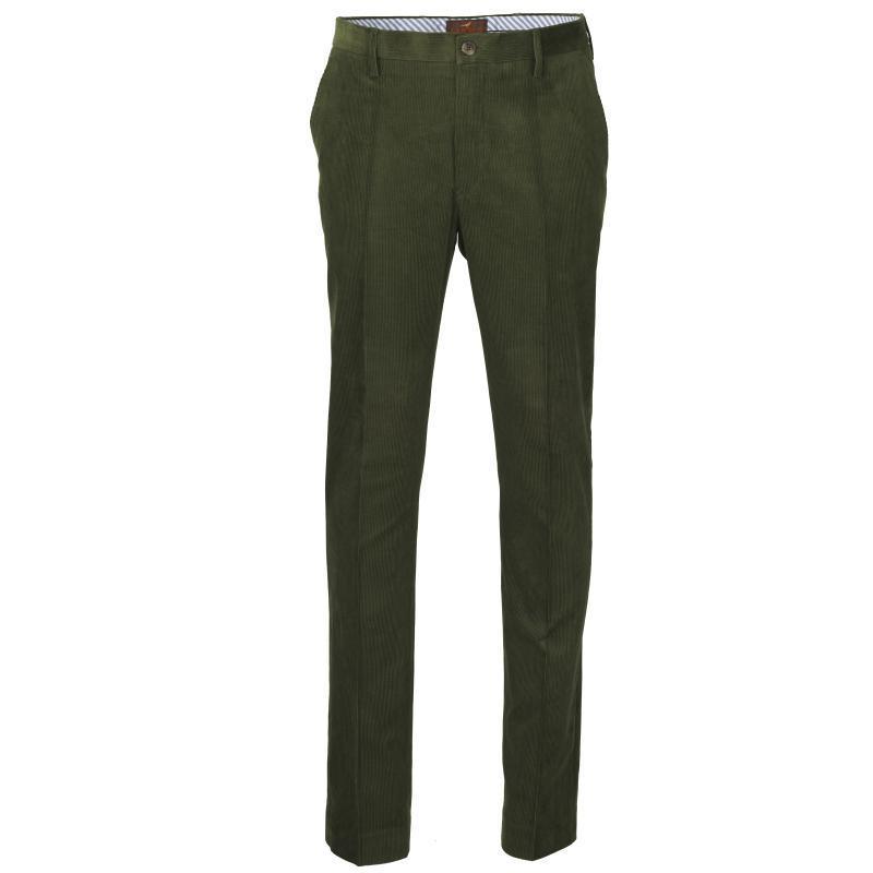 Laksen Kensington Mens Corduroy Trousers - Moss - William Powell