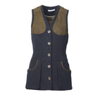 Laksen Lady Broadland Moleskin Shooting Vest - Navy - William Powell