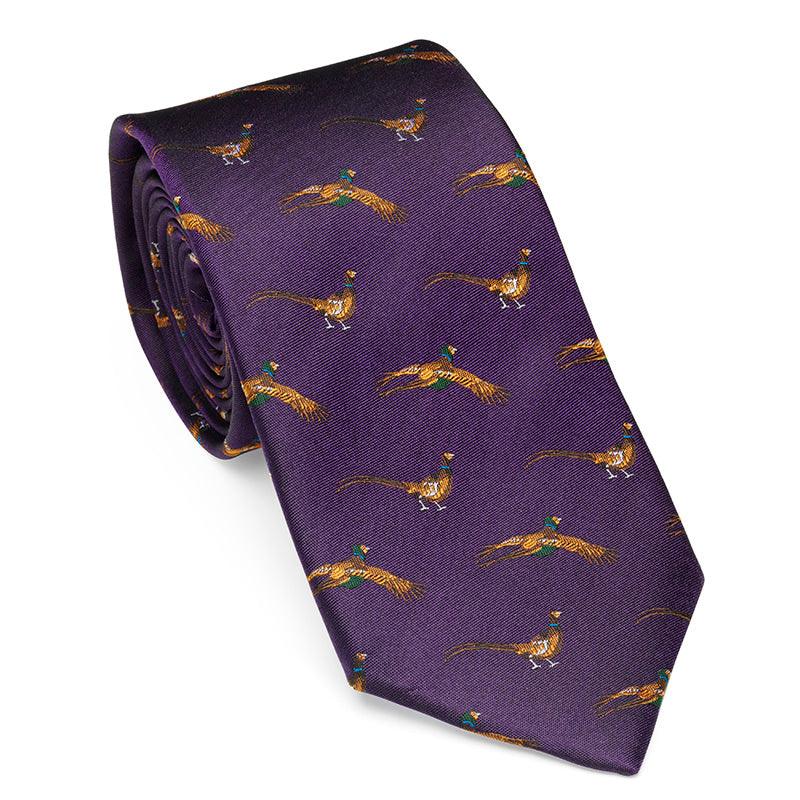 Laksen Pheasant Mens Tie - Heather - William Powell
