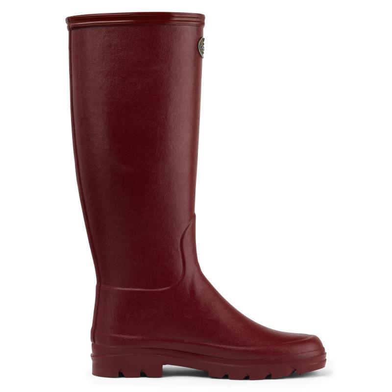 Le Chameau Iris Jersey Lined Ladies Wellington Boots - Rouge - William Powell