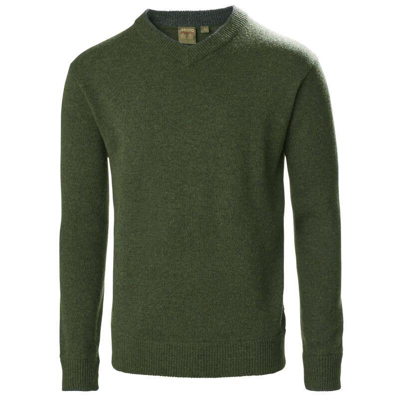 Musto Country V Neck Mens Jumper - Rifle Green - William Powell