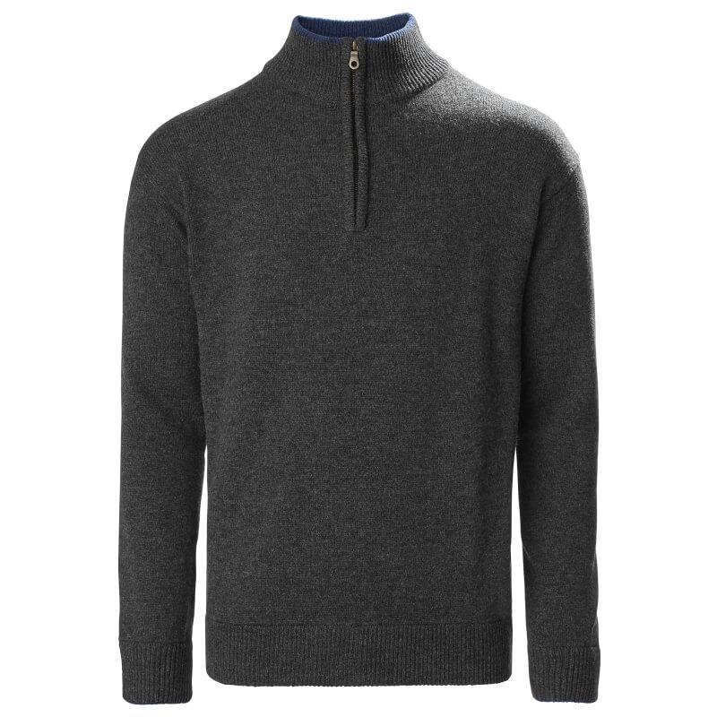 Musto Country Zip Neck Mens Jumper - Charcoal - William Powell