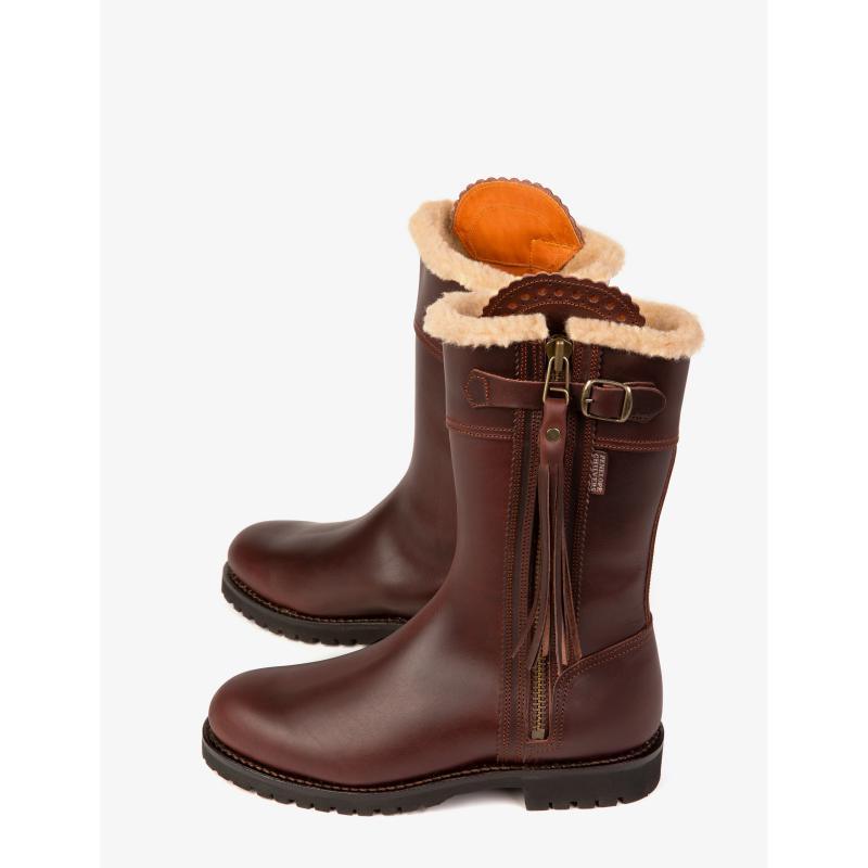 Penelope Chilvers Midcalf Tassel Ladies Shearling Lined Boot - Conker - William Powell