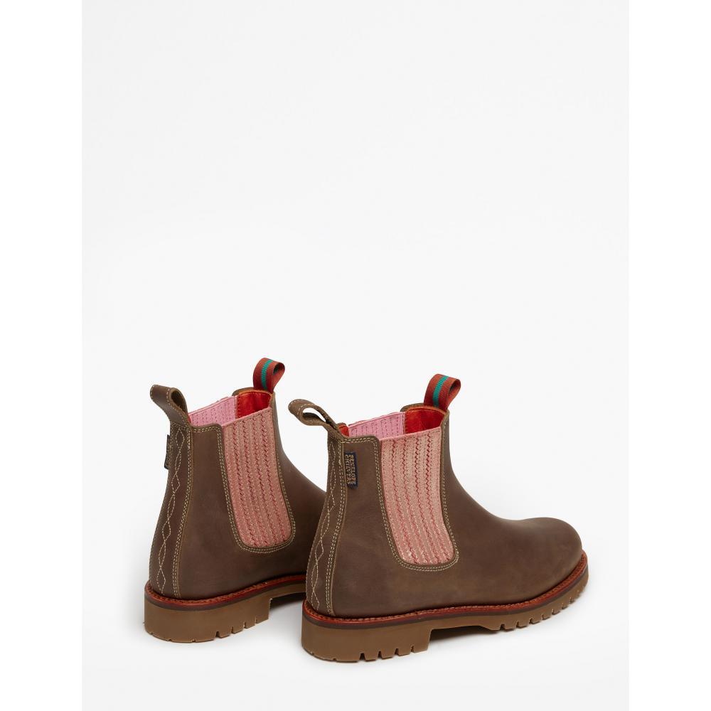 Penelope Chilvers Oscar Ladies Leather Boots - Khaki/Tea Rose - William Powell
