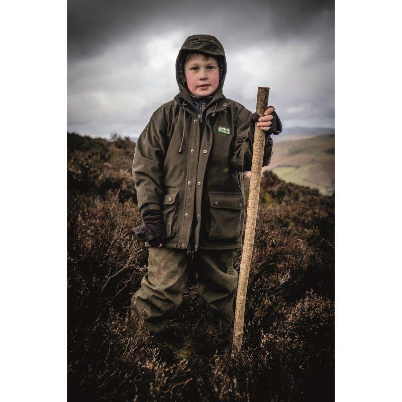 Ridgeline Spiker Kids Waterproof Jacket - Olive - William Powell