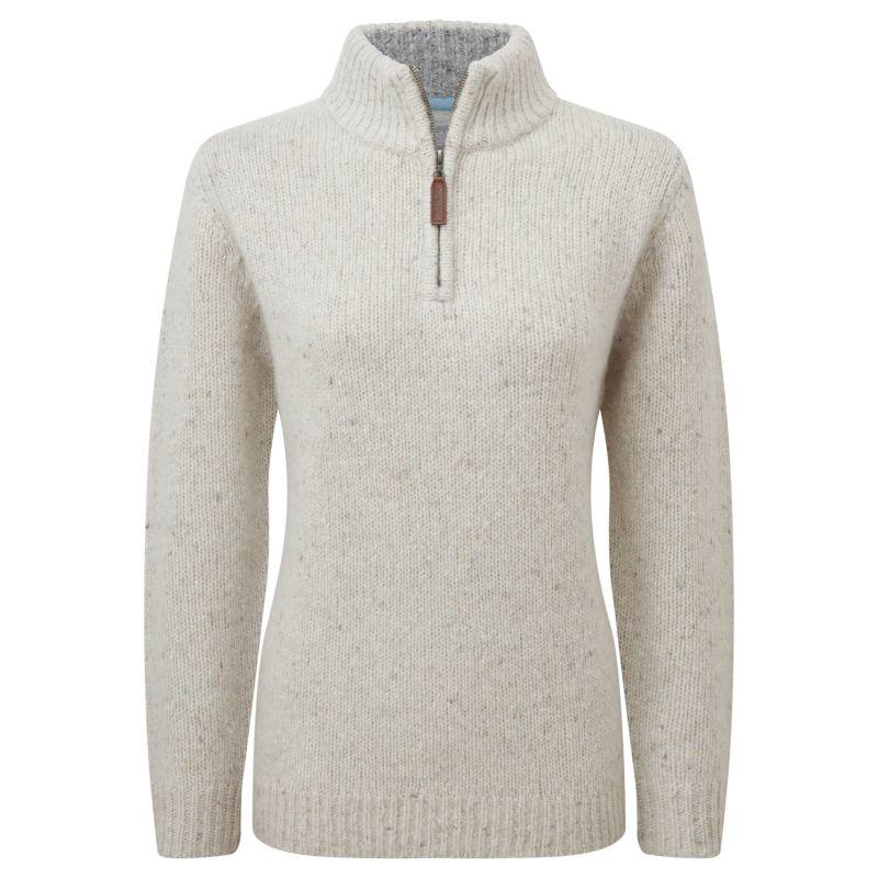 Schoffel Aviemore Alpaca Mix 1/4 Zip Ladies Jumper - Ivory - William Powell