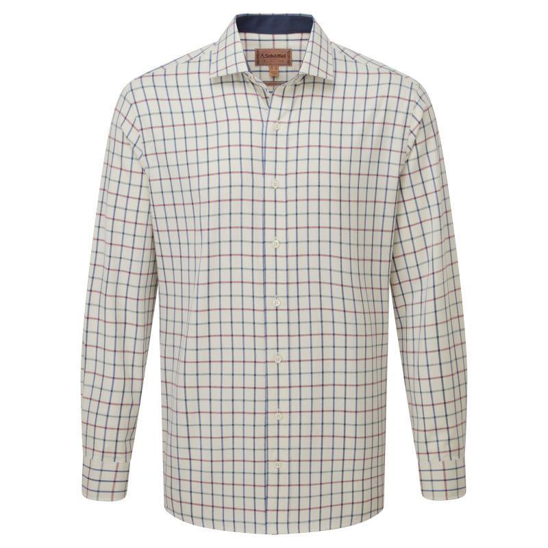 Schoffel Baconsthorpe Tailored Mens Shirt - Navy/Green/Red Check - William Powell