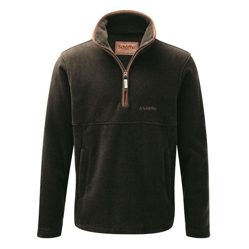Schoffel Berkeley 1/4 Zip Fleece - Dark Olive - William Powell